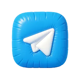 telegram logo icon 3d